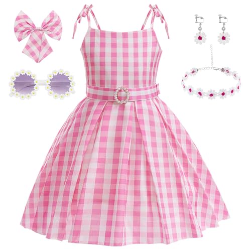 Btonai Pinkes Kostüm für Mädchen, Vintage, Cosplay, rosafarbenes Karomuster, Kinder, pastorale Outfits, Geburtstag, Bühnenparty, 4–14 Jahre Btonai Pinkes Kostüm für Mädchen, Vintage, Cosplay, rosafarbenes Karomuster, Kinder, pastorale Outfits, Geburtstag, Bühnenparty, 4–14 Jahre von Btonai