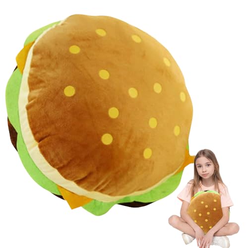 BuLKee Burger-Plüschkissen, Niedliches Hamburger-Plüschspielzeug, PP Baumwolle Kuscheltier Weiches Sofa Kissen für Kinder Plüschtier Spielzeug Geburtstag Weihnachten Geschenk 30cm von BuLKee