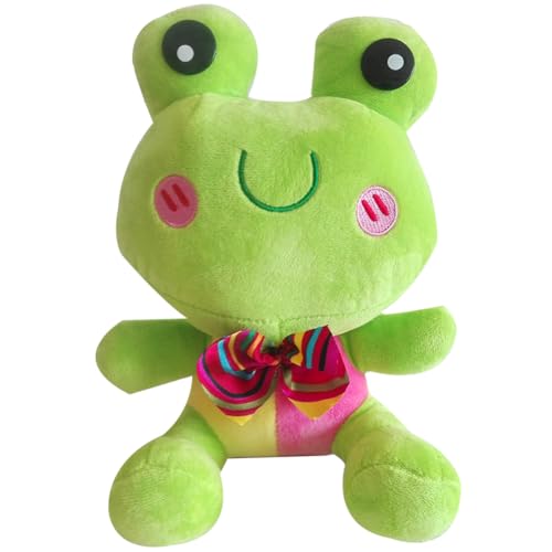 BuLKee Frosch Kuscheltier 20 cm Grün Frosch Plüschtier Spielzeug Flauschige Weiche Und Komfortable Plüschtiere Kissen Geschenk für Kinder Mädchen Junge von BuLKee