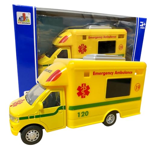 BuLKee Notfallspielzeug für Krankenwagen, Kinderspielzeug Fahrzeuge Mini Spielzeug Auto, Kleinkindspielzeug, ab 3 Jahren, Lustiges Pädagogisches Kleines Weltspielzeug 12.8 X 5.5 X 6.8 cm von BuLKee