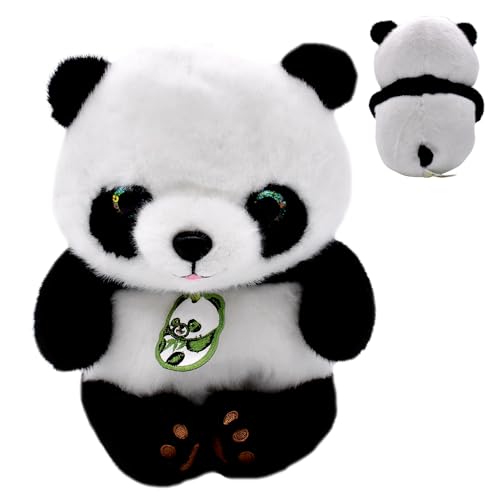 BuLKee Panda Kuscheltier 27 cm Panda Plüschtier Spielzeug Flauschige Weiche Und Komfortable Plüschtiere Kissen Geschenk für Kinder Mädchen Junge von BuLKee