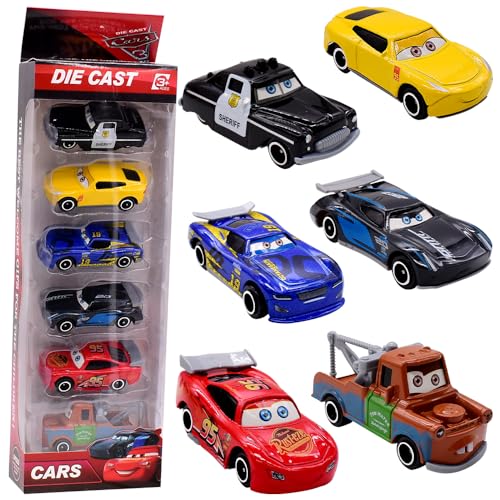 Cars Spielzeug Set Kinderidee Spielfahrzeuge Mini Spielzeugauto Cars Autos Spielzeug Kinder Rennen Auto Jungen Mädchen Kinderspielzeug Geburtsta für 3-12 Jahre Kinder 6 Stück von BuLKee