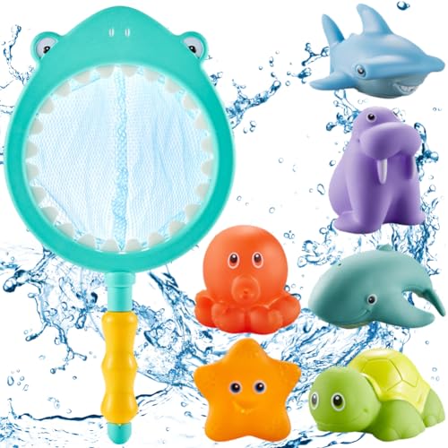 Schimmelfreies Baby-Badespielzeug, 6pcs Kinder Lustig Badewannen Baby-Badewannen-Spielzeug, Zimmer Dekoration Babies und Kinder Schimmelfreies Baby-Badespielzeug für Kleinkinder von 1 2 3 von BuLKee