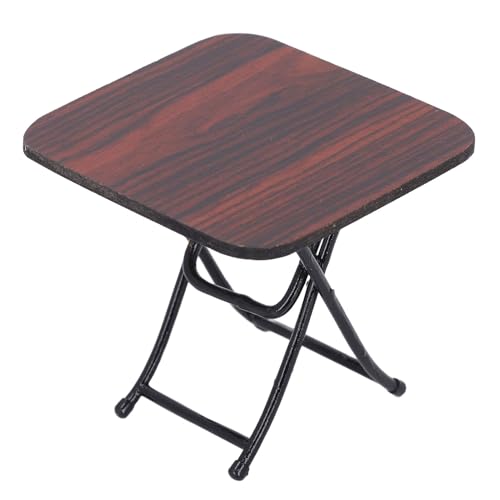 Miniaturfaltbarer Tisch, 1: 12 Creative House Decor Accessoires, Skala Tiny Esstisch für Puppenhaus Küchenzubehör Miniaturfaltbarer Tisch, 1: 12 Creative House Decor Accessoires, Skala Tiny Esstisch für Puppenhaus Küchenzubehör von Buachois