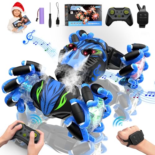 Ferngesteuertes Auto, 2.4GHz Auto Ferngesteuert, 360° Drehbares 4WD RC Auto mit Fernbedienung, Auto Kinder Spielzeug mit LED Licht Musik Spray ab 5-12 Jahre, Weihnachten Geburtstags Geschenke Junge Ferngesteuertes Auto, 2.4GHz Auto Ferngesteuert, 360° Drehbares 4WD RC Auto mit Fernbedienung, Auto Kinder Spielzeug mit LED Licht Musik Spray ab 5-12 Jahre, Weihnachten Geburtstags Geschenke Junge von Bubbacare