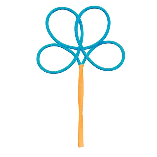 Bubble Brothers 5 Stück Seifenblasen-Stäbe Seifenblasen Set für Kinder Riesenseifenblasen für Outdoor perfekt für Kindergeburtstag 5 handgemachte Seifenblasenringe (Blume mit 4 Löchern) von Bubble Brothers