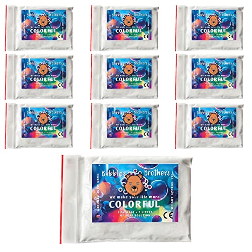 Bubble Brothers Riesenseifenblasen Pulver 10 x 5 Liter Seifenblasenlösung Zauberpulver Seifenblasen Pulver für Seifenwasser Party‘s Geburtstag Hochzeit Geschenk Giant Soap Bubbles 50 Liter Bubble Brothers Riesenseifenblasen Pulver 10 x 5 Liter Seifenblasenlösung Zauberpulver Seifenblasen Pulver für Seifenwasser Party‘s Geburtstag Hochzeit Geschenk Giant Soap Bubbles 50 Liter von Bubble Brothers