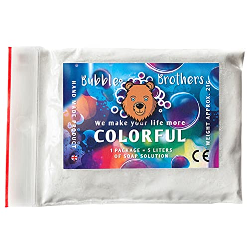 Bubble Brothers Riesenseifenblasen Pulver für 5 Liter Seifenblasenlösung Seifenblasen Nachfüllflasche für Seifenwasser Party Geburtstag Hochzeit Giant Soap Bubble Mixture Seifenblasenflüssigkeit Bubble Brothers Riesenseifenblasen Pulver für 5 Liter Seifenblasenlösung Seifenblasen Nachfüllflasche für Seifenwasser Party Geburtstag Hochzeit Giant Soap Bubble Mixture Seifenblasenflüssigkeit von Bubble Brothers