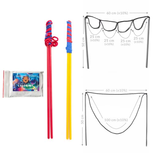 Bubble Brothers Riesenseifenblasen Set für Kinder 2 Seifenblasenstäbe und 5 Liter Seifenblasenflüssigkeit Seifenblasen Set mit 1 Loop und 1 Multi-Loop Seifenblasenstab Outdoor Spielzeug Bubble Kit von Bubble Brothers