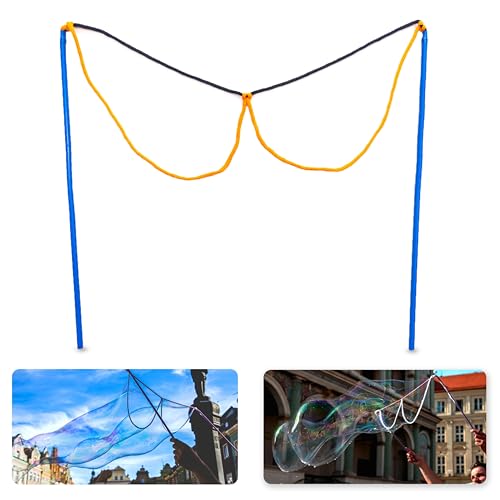 Bubble Brothers Seifenblasen Stab aus Buchenholz – Handgemacht – Riesenseifenblasen Stäbe für Kinder ab 3 Jahren – Outdoor Spielzeug (47 cm Double) von Bubble Brothers