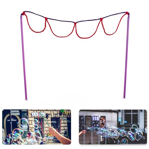 Bubble Brothers Seifenblasen Stab aus Buchenholz – Handgemacht – Riesenseifenblasen Stäbe für Kinder ab 3 Jahren – Outdoor Spielzeug (47 cm Multi 4) von Bubble Brothers