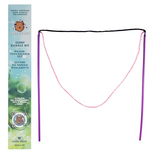 Bubble Brothers Seifenblasen Stab aus Buchenholz – Handgemacht – Riesenseifenblasen Stäbe für Kinder ab 3 Jahren – Outdoor Spielzeug (47 cm Single) von Bubble Brothers