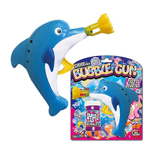 Bubble Gun - Delphin von Deluxebase. Kinder-Tier-Seifenblasen-Spielzeug. Lustiges Seifenblasen Spielzeug, das Stunden Spaß durch Reibungskraft Macht von Bubble Gun