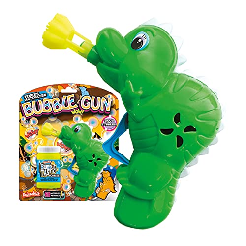 Bubble Gun - Dinosaurier von Deluxebase. Kinder-Tier-Seifenblasen-Spielzeug. Lustiges Seifenblasen Spielzeug, das Stunden Spaß durch Reibungskraft Macht von Bubble Gun