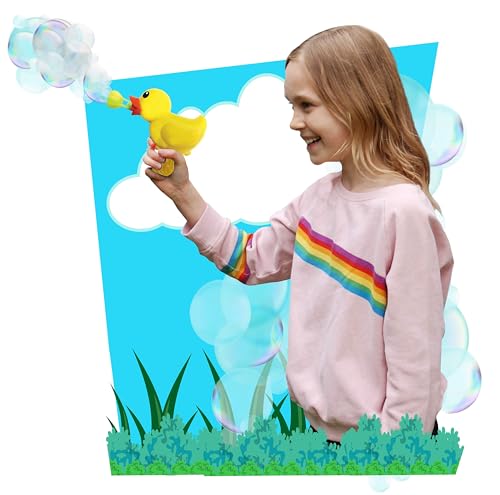 Bubble Gun - Ente von Deluxebase. Kinder-Tier-Seifenblasen-Spielzeug. Lustiges Seifenblasen Spielzeug, das Stunden Spaß durch Reibungskraft Macht von Bubble Gun