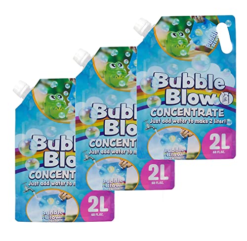 3-er Set Seifenblasenkonzentrat, pro Beutel 650 ml Konzentrat zum Auffüllen mit Wasser auf 2 Liter Seifenblasenflüßigkeit von Bubble Store