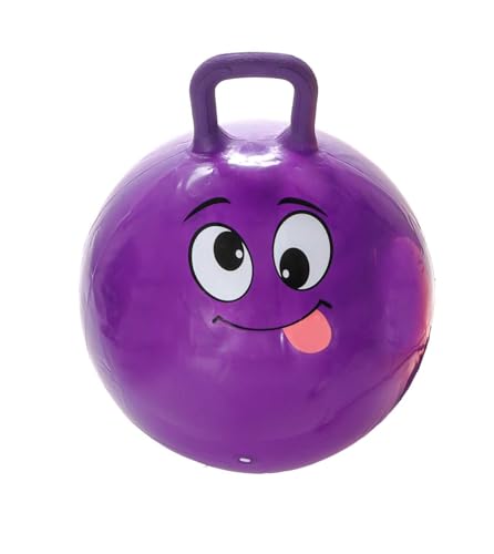 Bubble Store Hüpfball für Kinder mit lustigem Comic-Monster, Durchmesser ca. 55 cm, Tragkraft max. 50 kg (Lila) von Bubble Store