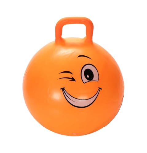 Bubble Store Hüpfball für Kinder mit lustigem Comic-Monster, Durchmesser ca. 55 cm, Tragkraft max. 50 kg (Orange) von Bubble Store