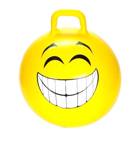 Bubble Store Hüpfball für Kinder mit lustigem Comic-Monster, Durchmesser ca. 65 cm, Tragkraft max. 80 kg (Gelb) von Bubble Store