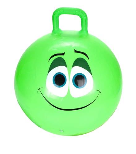 Bubble Store Hüpfball für Kinder mit lustigem Comic-Monster, Durchmesser ca. 65 cm, Tragkraft max. 80 kg (Grün) von Bubble Store