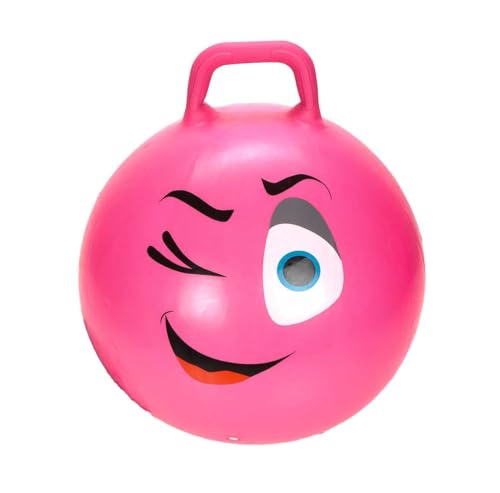 Bubble Store Hüpfball für Kinder mit lustigem Comic-Monster, Durchmesser ca. 65 cm, Tragkraft max. 80 kg (Pink) von Bubble Store