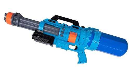 Wasserpistole bis zu 6 Meter Reichweite für Kinder und Erwachsene, Pumpgun Volumen 1500 ml (Blau) von Bubble Store