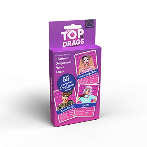 Top Drags Spiel | Drag Queen Top Trumps Comedy Kartenspiel | Geeignet für Familie, Jugendliche und Erwachsene Top Drags Spiel | Drag Queen Top Trumps Comedy Kartenspiel | Geeignet für Familie, Jugendliche und Erwachsene von Bubblegum Stuff