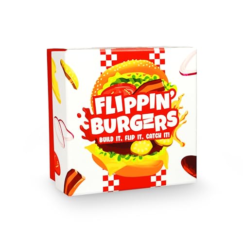 Bubblegum Stuff - Flippin' Burgers – Karten-Fliping-Party-Spiel – Build It, Flip It, Catch It – x216 Spielkarten – ab 10 Jahren von Bubblegum Stuff