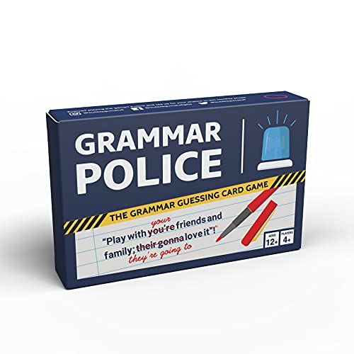 Bubblegum Stuff Grammar Police Game - Correct The Bad Grammar Flash Card Game - Fun Grammar Detective Game - Suitable For Family, Kids, Teenagers & Adults von Bubblegum Stuff