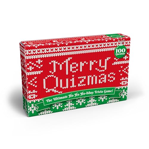 Bubblegum Stuff Merry Quizmas – A Ho-Ho-Ho-Holly Jolly Holiday Trivia Game – Schlitten dieses Weihnachten mit diesen 100 baumverlogenen festlichen Quizfragen für die ganze Familie – 100 Spielkarten von Bubblegum Stuff