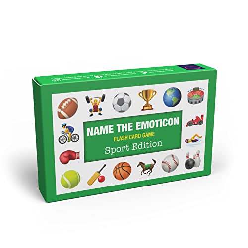 Bubblegum Stuff Name Das Emoticon-Spiel - Sport - Raten Sie den Satz aus den Emojis - Lustiges Flash-Kartenspiel - Lustiges Memory-Spiel - Geeignet für Familie, Kinder, Jugendliche & Erwachsene von Bubblegum Stuff