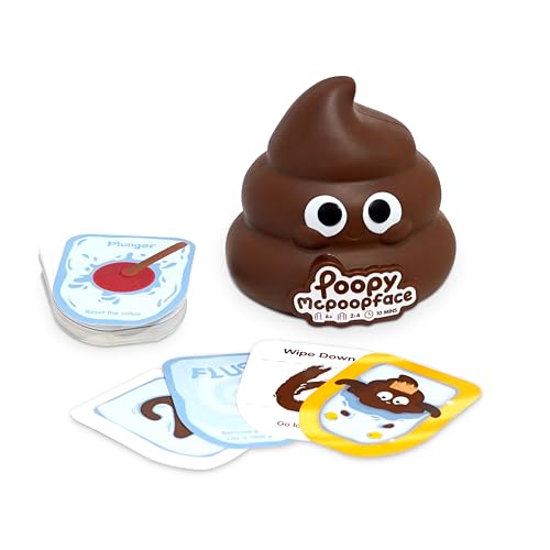 Bubblegum Stuff Poopy McPoopface – Flush Your Poop Before The Rest Of The Group – Ein lustiges Spiel für Kinder, die WC-Humor lieben, Familienfreundliches Kartenspiel, 52 Karten von Bubblegum Stuff