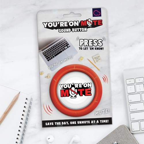 You're on Mute Sound Button - Lustiges, wiederholbares 7-Sekunden-Sound-Bissgerät - Drücken Sie die Taste und hören Sie den Sound.. You're on Mute Sound Button - Lustiges, wiederholbares 7-Sekunden-Sound-Bissgerät - Drücken Sie die Taste und hören Sie den Sound.. von Bubblegum Stuff