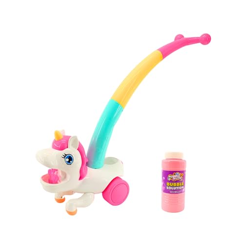 Bubbletastic Blasenspielzeug Kinder, Einhorn Spielzeug Seifenblasen, Lauflernwagen Sommerspielzeug und Geburtstag Geschenke für Kinder, Inklusive Blasen Lösung | Rosa Bubbletastic Blasenspielzeug Kinder, Einhorn Spielzeug Seifenblasen, Lauflernwagen Sommerspielzeug und Geburtstag Geschenke für Kinder, Inklusive Blasen Lösung | Rosa von Bubbletastic