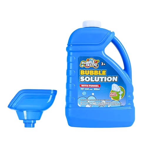Bubbletastic Seifenblasen Lösung für Kinder, Ersatz für Seifenblasenmaschine, Kinder Sommer Spielzeug, Riesige Seifenblasen Flasche, Inklusive Trichter | 1,8 L | Blau Bubbletastic Seifenblasen Lösung für Kinder, Ersatz für Seifenblasenmaschine, Kinder Sommer Spielzeug, Riesige Seifenblasen Flasche, Inklusive Trichter | 1,8 L | Blau von Bubbletastic