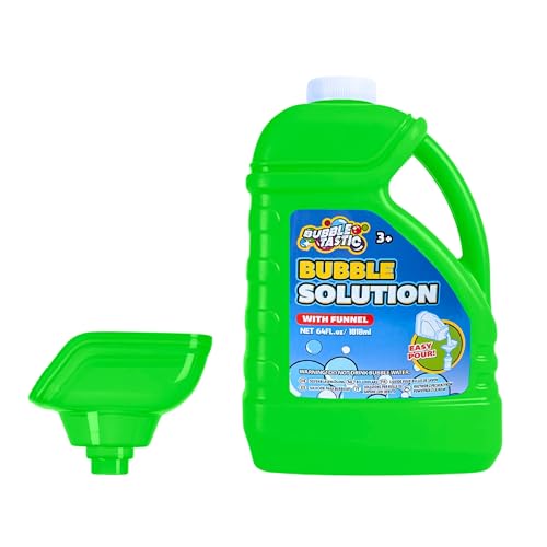 Bubbletastic Seifenblasen Lösung für Kinder, Ersatz für Seifenblasenmaschine, Kinder Sommer Spielzeug, Riesige Seifenblasen Flasche, Inklusive Trichter | 1,8 L | Grün Bubbletastic Seifenblasen Lösung für Kinder, Ersatz für Seifenblasenmaschine, Kinder Sommer Spielzeug, Riesige Seifenblasen Flasche, Inklusive Trichter | 1,8 L | Grün von Bubbletastic