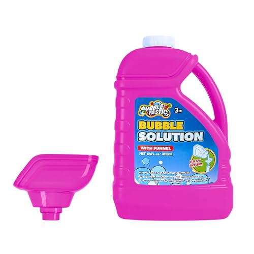 Bubbletastic Seifenblasen Lösung für Kinder, Ersatz für Seifenblasenmaschine, Kinder Sommer Spielzeug, Riesige Seifenblasen Flasche, Inklusive Trichter | 1,8 L | Rosa Bubbletastic Seifenblasen Lösung für Kinder, Ersatz für Seifenblasenmaschine, Kinder Sommer Spielzeug, Riesige Seifenblasen Flasche, Inklusive Trichter | 1,8 L | Rosa von Bubbletastic