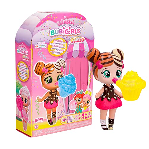 IMC Toys BUBIGIRLS Effy | Überraschungspuppe zum Sammeln, die Luftballons aufblast, mit 12 Zubehörteilen – Geschenkspielzeug für Kinder ab 5 Jahren von IMC Toys