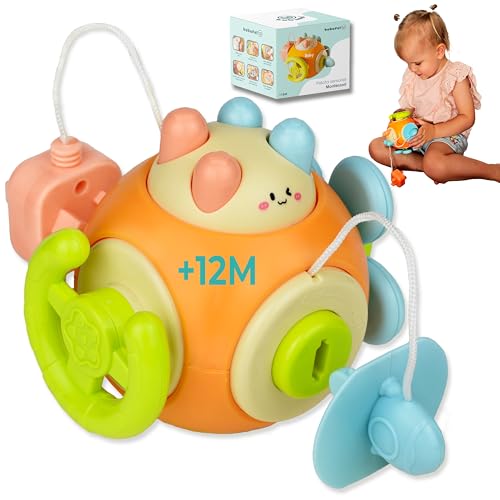 Montessori-Spielzeug 1 Jahr | Geschenk für Kinder 1 Jahr Geburtstag | sensorisches Reisespielzeug für Kinder 1 Jahre | Lernen feiner motorischer Fähigkeiten | Busy Cube Baby von Bubufel