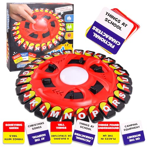 Bubuny Rasende Wort Spiel Deutsch Wörterspiel, Buchstaben Wortspiel Familienspiele, Wortspiel mit Drücken Timer Familienspiele Partyspiele für Erwachsene Kinder von Bubuny