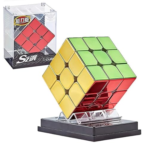 Magnetisch Spiegel Zauberwürfel,Cyclone Boys 3x3 Geschwindigkeitswürfel，Original Puzzle Stickerlos Magischer Würfel Lebendig Glänzend Würfel für Zauberwürfel Enthusiasten (A36) von Bucaxit