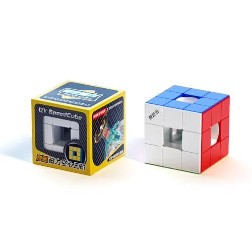 Zauberwürfel, QY Void Speed Cube Racing Magnetic Version stickerless Zentrenloser 3x3 Zauberwürfel Magisches Puzzle Würfel Spielzeug für Würfelliebhaber (Magnetic Version) von Bucaxit