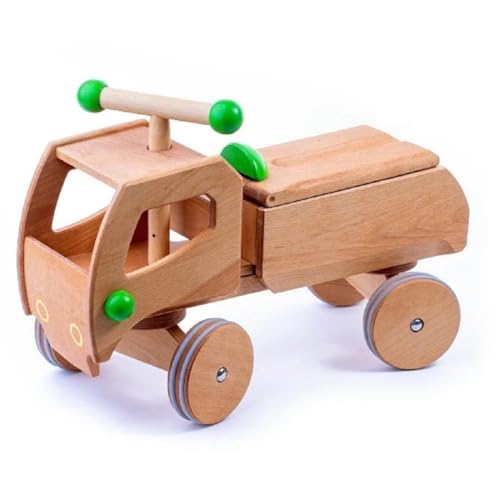 Holz Rutscher Fred - LKW, Lastwagen, Aufsitzer, Rutschauto, Kinder ab 1 Jahr (grün) von Buchenblitz