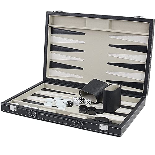 Backgammon Spiel Set für Erwachsene Kinder (Grau) von Bucher&Rossini
