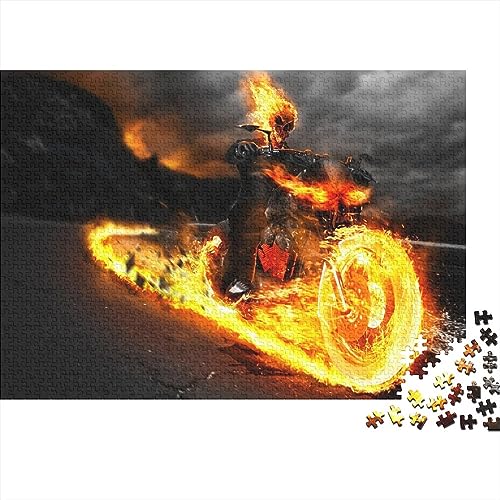 Skull and Ghost Rider Puzzle 1000 Teile Erwachsene Simple Lifestyle Puzzle Erwachsene 1000pcs (75x50cm) Puzzle Geschenkideen von Buchklassiker
