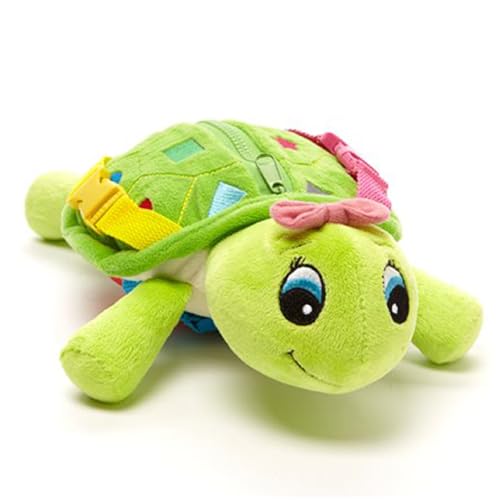 Buckle Toys Buckle Toy Belle Turtle - Toddler Early Learning Basic Life Skills Children's Plush Travel Activity by von Buckle Toys