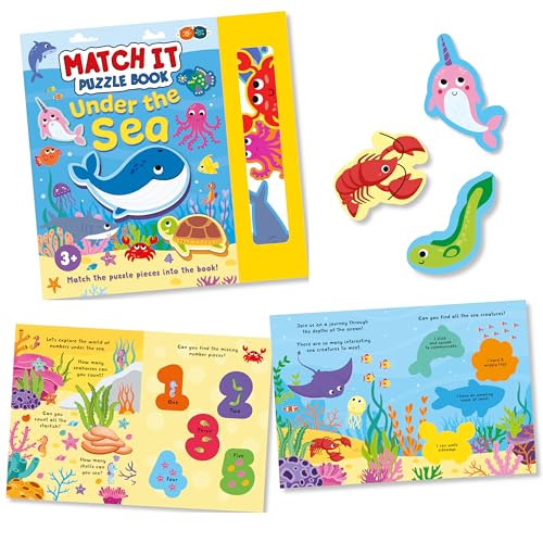 Buddy & Barney Match It Puzzlebuch - Unter dem Meer | Aktivitätsset für Kinder, Meerestierpuzzle, Früherziehungsaktivität, Kleinkind-Aktivitätsbuch, Unisex, Storytime Aktivität, Meerestiere Buddy & Barney Match It Puzzlebuch - Unter dem Meer | Aktivitätsset für Kinder, Meerestierpuzzle, Früherziehungsaktivität, Kleinkind-Aktivitätsbuch, Unisex, Storytime Aktivität, Meerestiere von Buddy & Barney