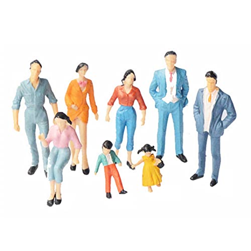 Budstfee Model stehende Menschen, Mini People Abbildungen 1:87 Mal stehende Pose Ho -Skala für Modellzug Miniaturszenen Dollhouse 24PCS von Budstfee