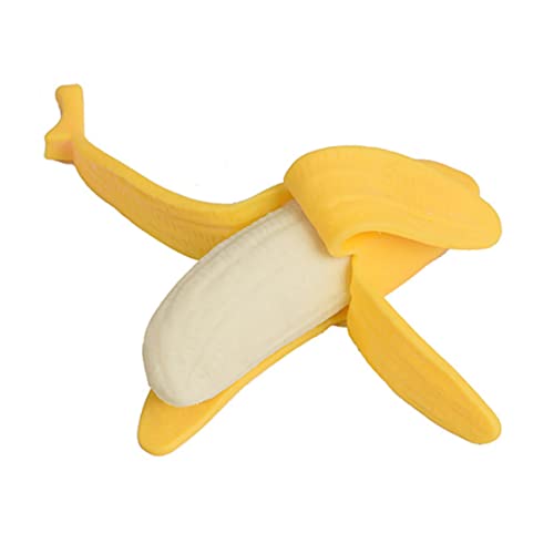 Budstfee Drückte Bananenspielzeug, Stressablastung, gepresstes kniffliges Spielzeug, weiche Simulation Bananenspielzeug, Stressabbau -Quetschspielzeug für Kinder Erwachsene (gelb) von Budstfee