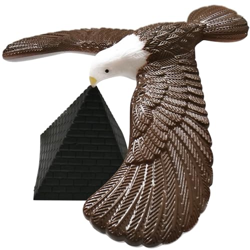 Eagle ausbalancieren, VIGHT VIVY Balance Vogel ausbalancieren, entspannende Balancing Eagle mit Pyramidenbasis Stressabbau 6,7 Zoll Vogelspielzeug zum Fingergeburt von Budstfee